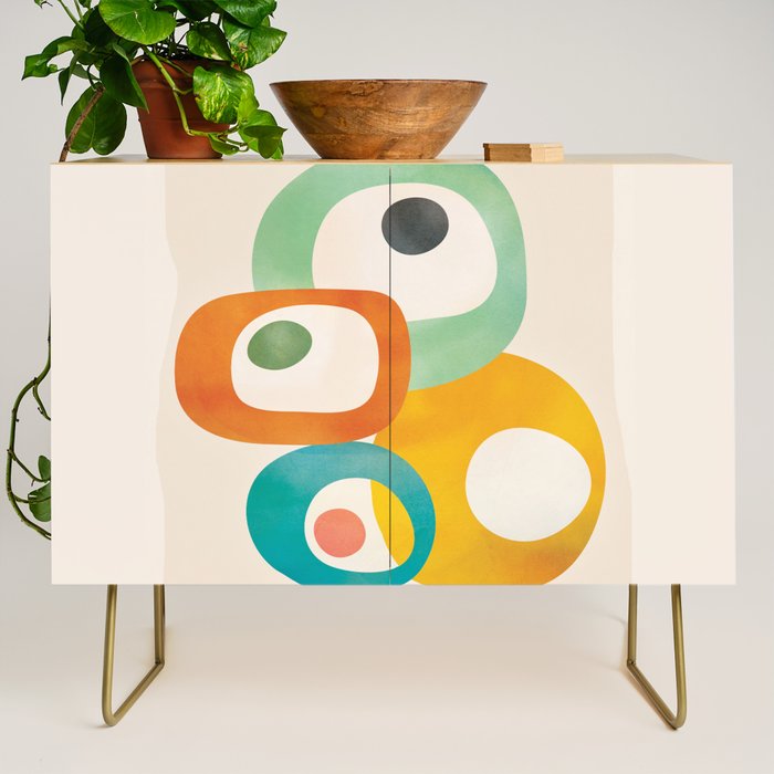 Mid-Century Modern Abstract Art 02 Credenza Gallery Image 1