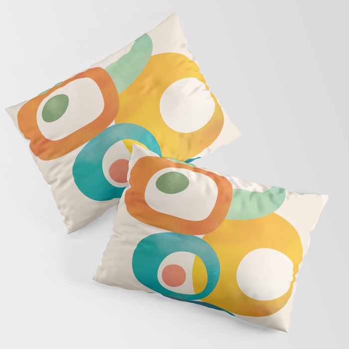 Mid-Century Modern Abstract Art 02 Pillow Sham Gallery Image 1