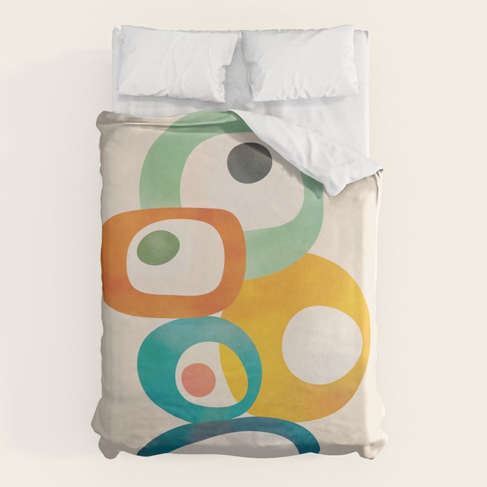 Mid-Century Modern Abstract Art 02 Duvet Cover Gallery Image 6