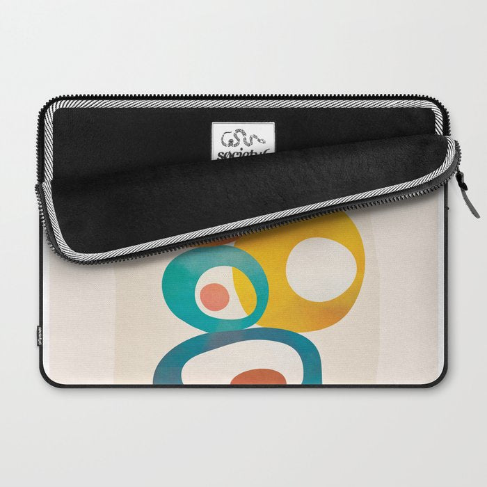 Mid-Century Modern Abstract Art 02 Laptop Sleeve Gallery Image 2