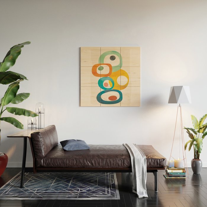 Mid-Century Modern Abstract Art 02 Wood Wall Art Gallery Image 2