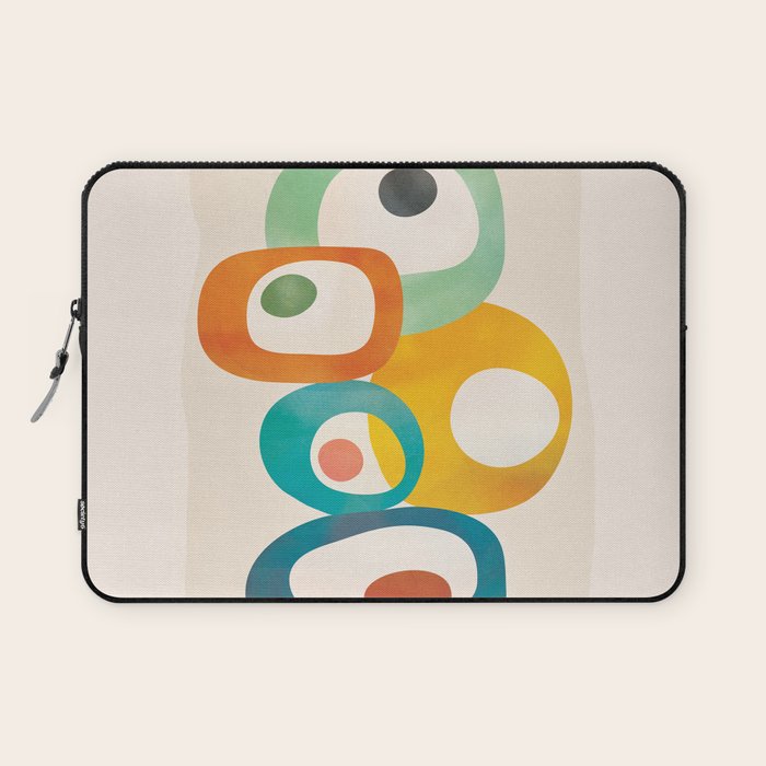 Mid-Century Modern Abstract Art 02 Laptop Sleeve Gallery Image 1