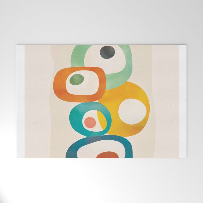 Mid-Century Modern Abstract Art 02 Welcome Mat Gallery Image 1