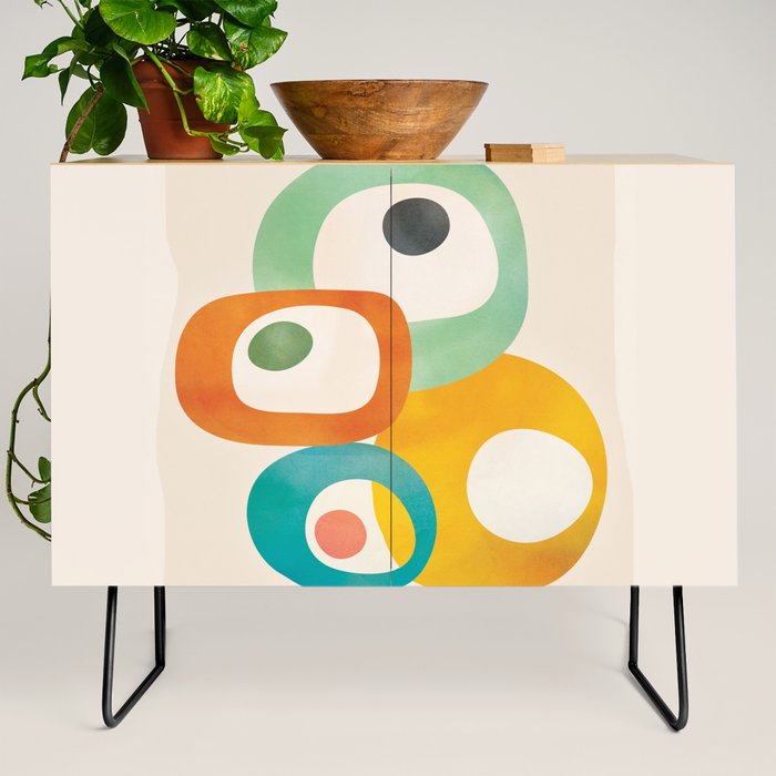 Mid-Century Modern Abstract Art 02 Credenza Gallery Image 2