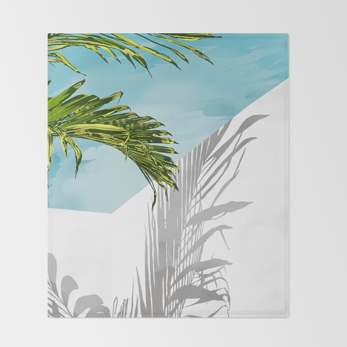 Palms In My Tropical Backyard Throw Blanket Gallery Image 2