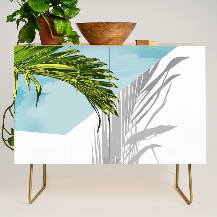 Palms In My Tropical Backyard Credenza Gallery Image 1