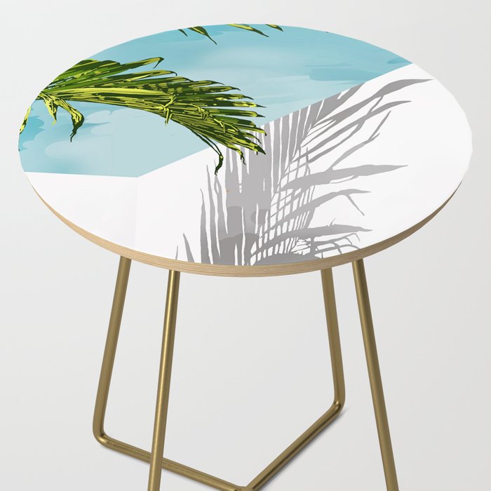 Palms In My Tropical Backyard Side Table Gallery Image 2