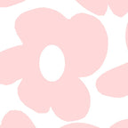 Large Baby Pink Retro Flowers on White Background #decor #society6 #buyart Coffee Mug Gallery Image 2