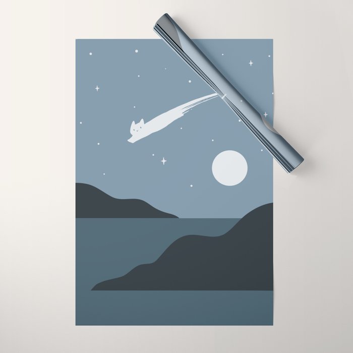 Cat Landscape 43 Wrapping Paper Gallery Image 1