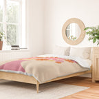 Bloom Retro Flowers in Vase Pink Orange Yellow Duvet Cover Gallery Image 2