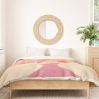 Bloom Retro Flowers in Vase Pink Orange Yellow Duvet Cover Gallery Image 3