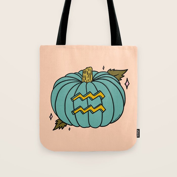 Aquarius Pumpkin Tote Bag Gallery Image 1