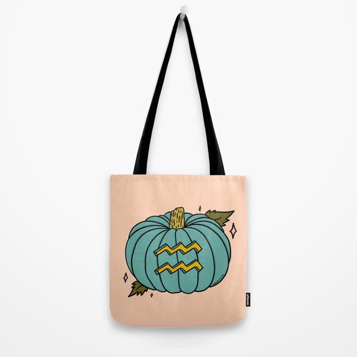 Aquarius Pumpkin Tote Bag Gallery Image 2