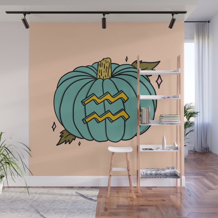 Aquarius Pumpkin Wall Mural Gallery Image 1