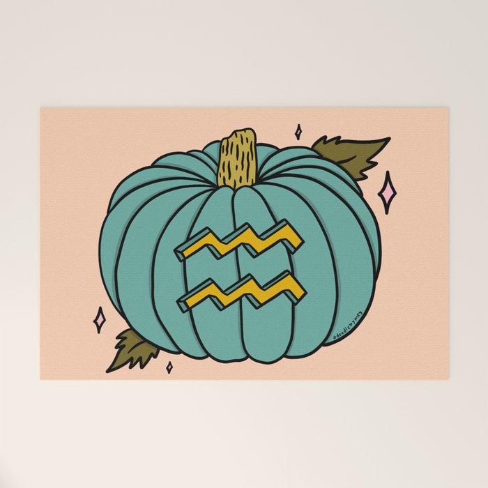 Aquarius Pumpkin Welcome Mat Gallery Image 1