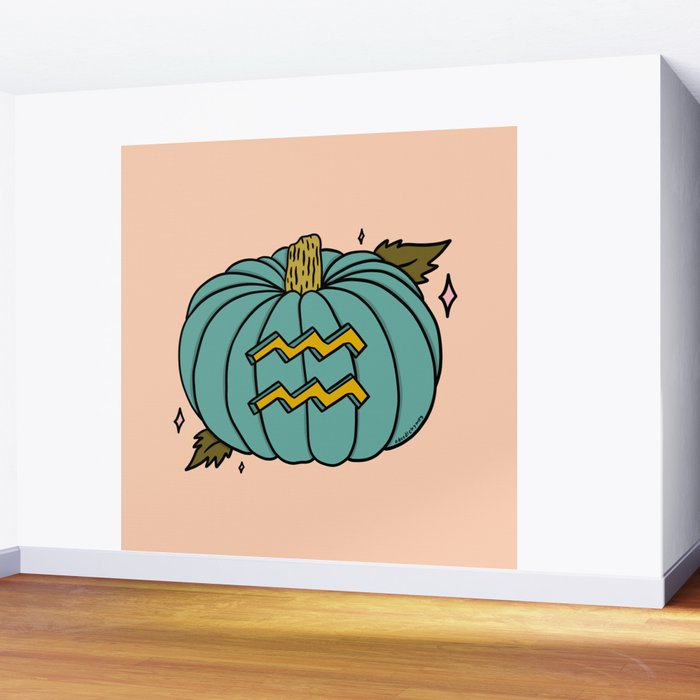 Aquarius Pumpkin Wall Mural Gallery Image 2