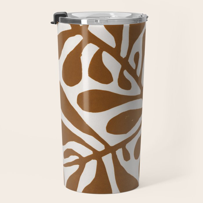 Linocut Plant #2 Travel Mug Gallery Image 3