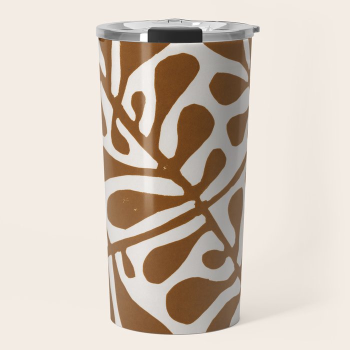 Linocut Plant #2 Travel Mug Gallery Image 1