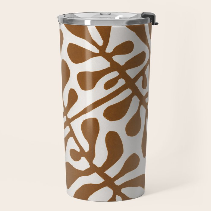 Linocut Plant #2 Travel Mug Gallery Image 2