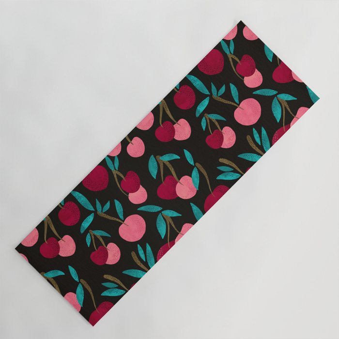 Cherry Collection - Charcoal Yoga Mat Gallery Image 1