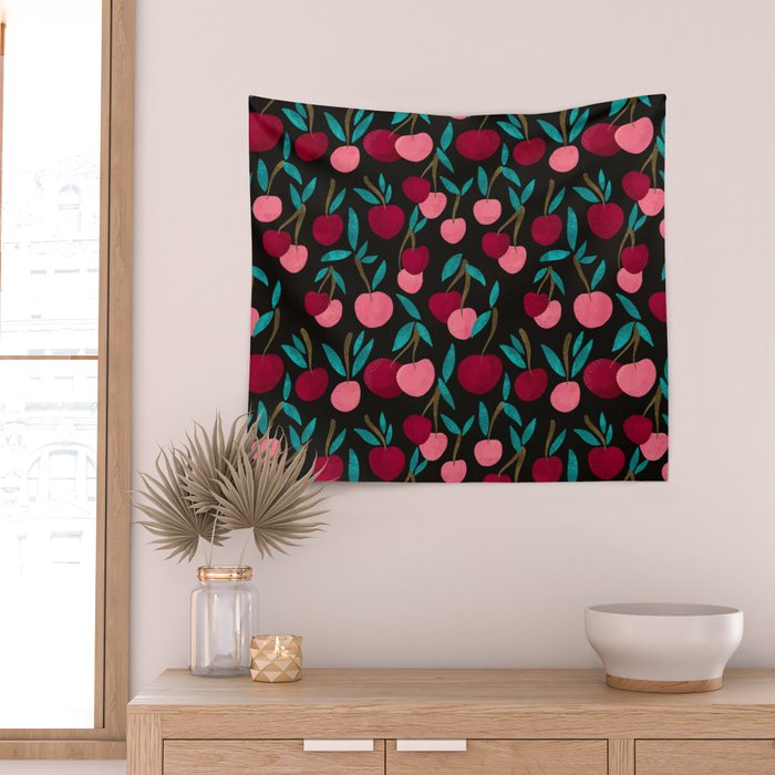 Cherry Collection - Charcoal Wall Tapestry Gallery Image 2