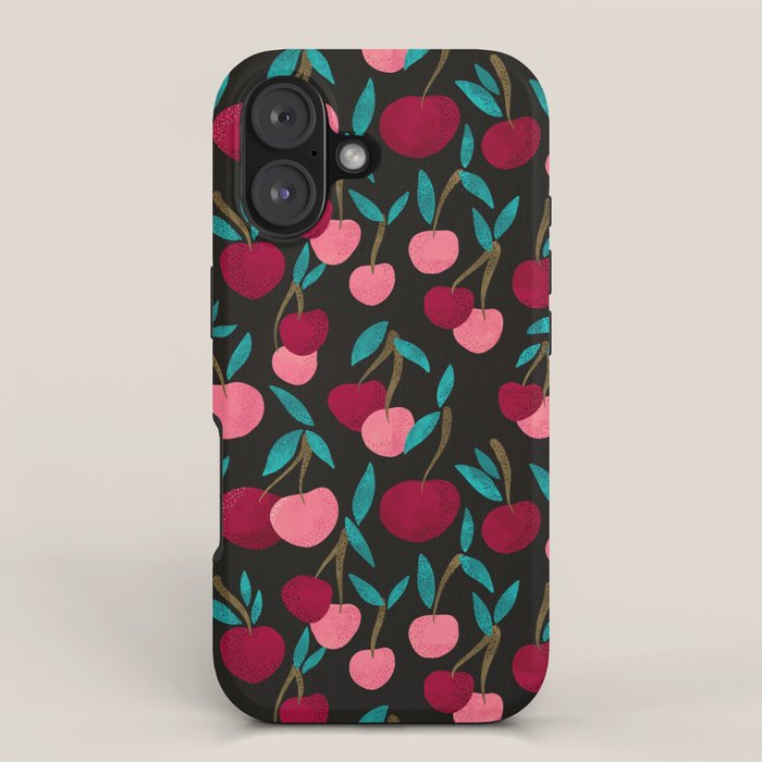 Cherry Collection â Charcoal iPhone Case Gallery Image 1