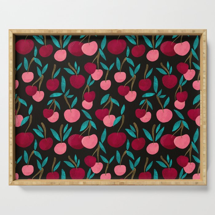 Cherry Collection - Charcoal Serving Tray Gallery Image 1