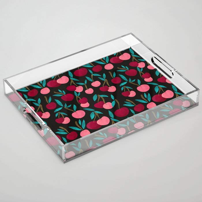 Cherry Collection - Charcoal Acrylic Tray Gallery Image 1