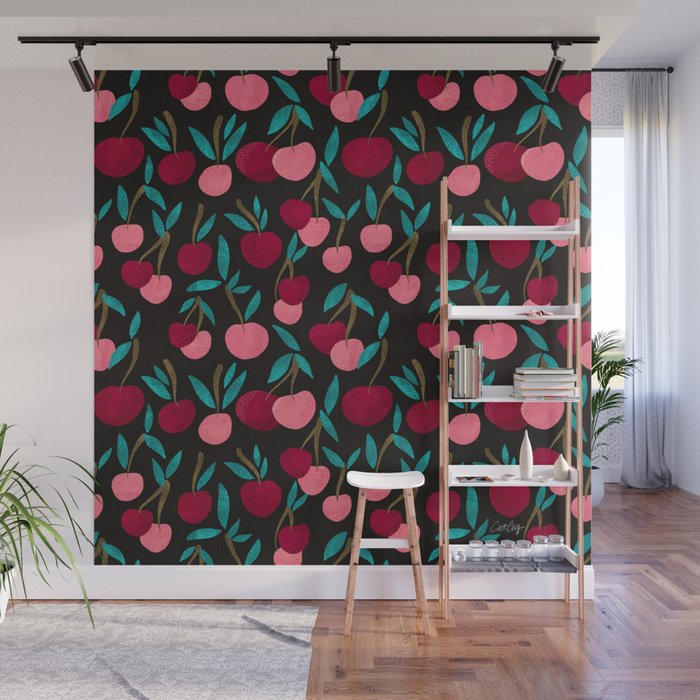 Cherry Collection - Charcoal Wall Mural Gallery Image 1