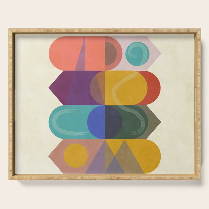 CITY TOTEM #society6 #buyart Serving Tray Gallery Image 1
