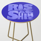 Rise and Shine - blue typography Side Table Gallery Image 2
