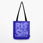 Rise and Shine - blue typography Tote Bag Gallery Image 2