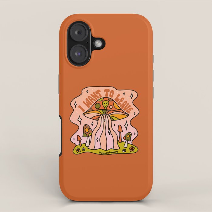 I Want to Leave Mushrooms iPhone Case Gallery Image 1