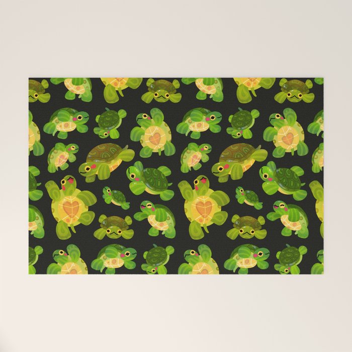 Red-eared slider (dark) Welcome Mat Gallery Image 1
