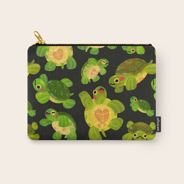 Red-eared slider (dark) Carry All Pouch Gallery Image 1