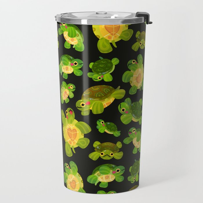 Red-eared slider (dark) Travel Mug Gallery Image 2