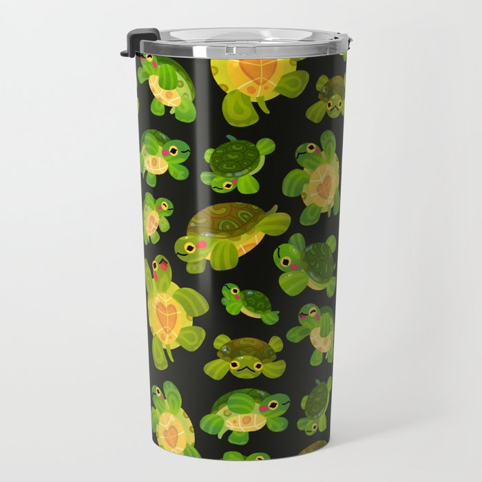 Red-eared slider (dark) Travel Mug Gallery Image 3