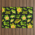 Red-eared slider (dark) Outdoor Rug Gallery Image 1