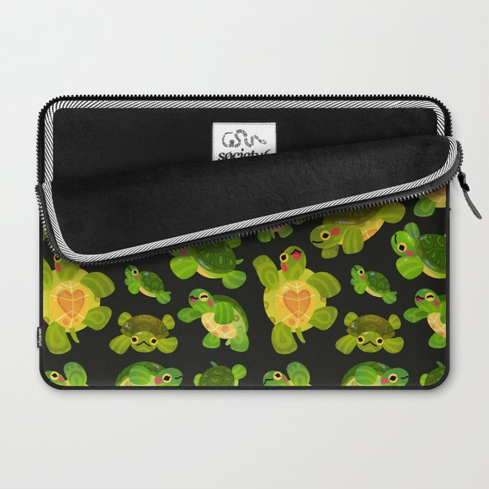 Red-eared slider (dark) Laptop Sleeve Gallery Image 2