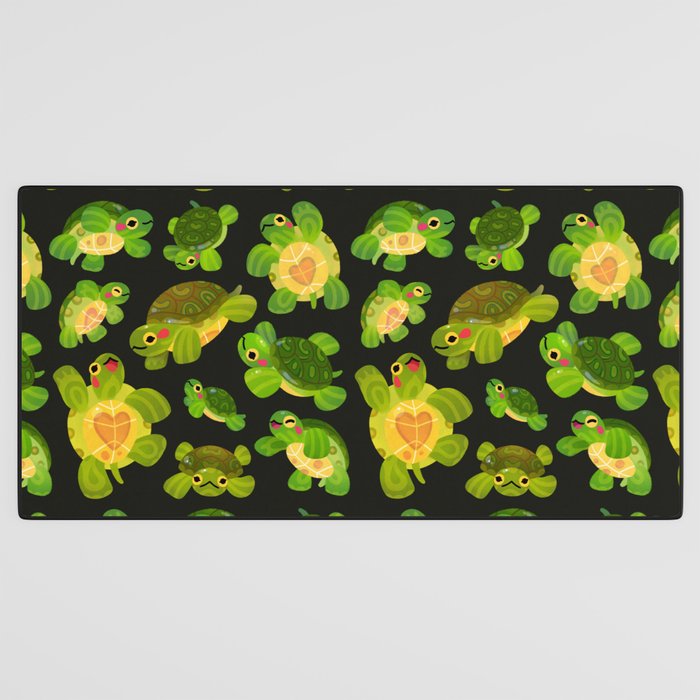 Red-eared slider (dark) Desk Mat Gallery Image 3