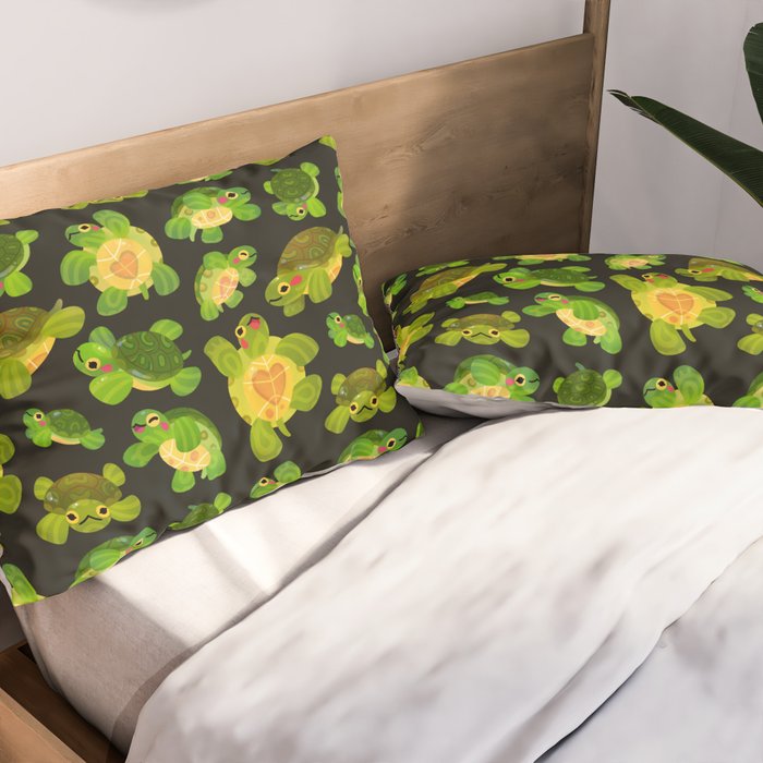 Red-eared slider (dark) Pillow Sham Gallery Image 2
