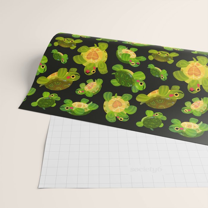 Red-eared slider (dark) Wrapping Paper Gallery Image 2