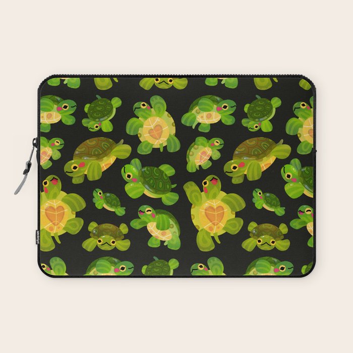Red-eared slider (dark) Laptop Sleeve Gallery Image 1