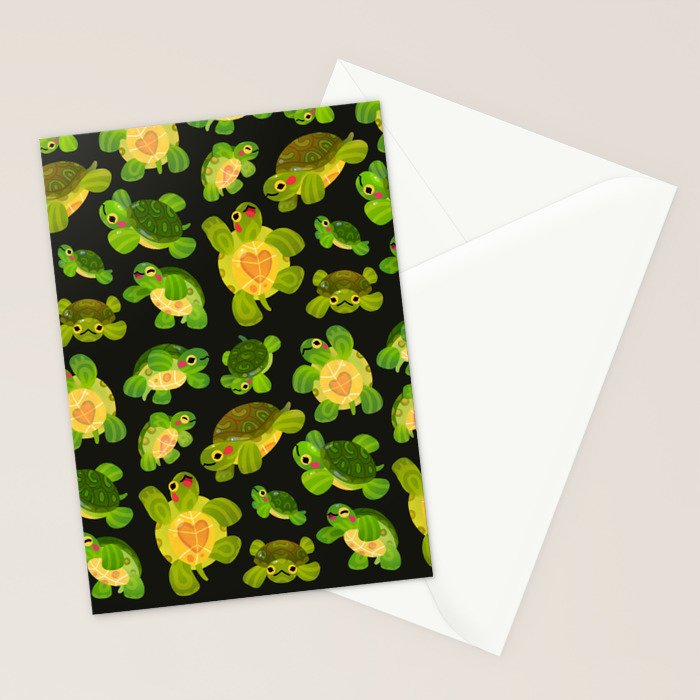 Red-eared slider (dark) Stationery Card Gallery Image 2