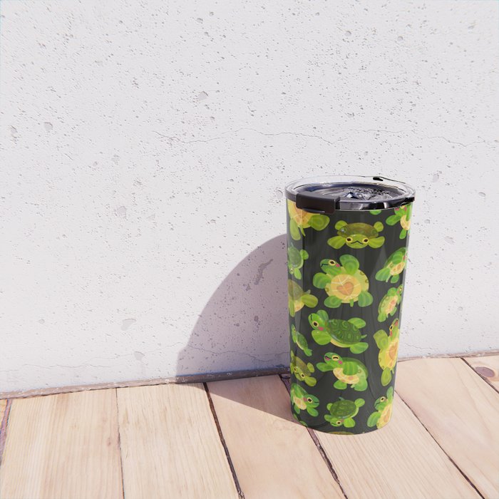 Red-eared slider (dark) Travel Mug Gallery Image 4