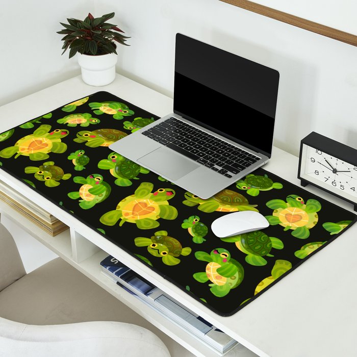 Red-eared slider (dark) Desk Mat Gallery Image 2