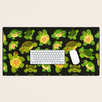 Red-eared slider (dark) Desk Mat Gallery Image 1
