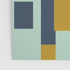 Cosmopolitan Mid Century Modern Geometric Pattern Mint Mustard Blue Poster Gallery Image 3