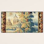 Antique 18th Century French Aubusson Chinoiserie Pagoda Tapestry Desk Mat Gallery Image 3
