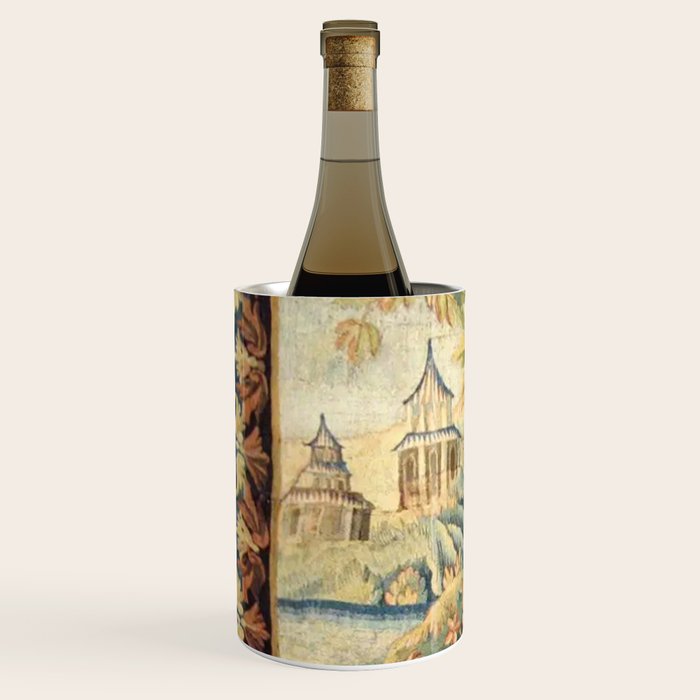 Antique 18th Century French Aubusson Chinoiserie Pagoda Tapestry Wine Chiller Gallery Image 2